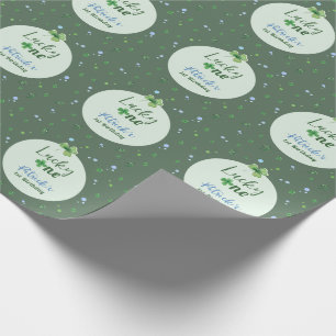Lucky One St Patrick Boy Birthday Wrapping Paper