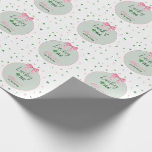 Lucky One St Patrick Girl Birthday Wrapping Paper