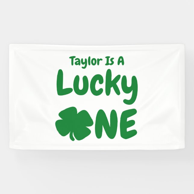 Lucky One St Patrick's Day 1st Birthday Banner (Horizontal)