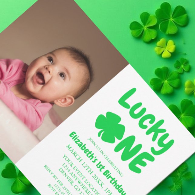 Lucky One St Patrick's Day 1st Birthday Invitation (Creator Uploaded)