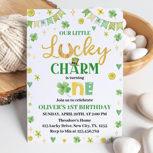 Lucky One St Patrick's Day 1st Birthday Invitation (Creator Uploaded)
