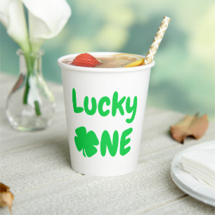 Lucky One St Patrick's Day 1st Birthday Paper Cups