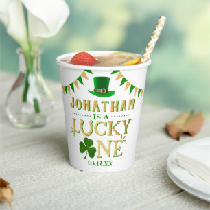Lucky One St. Patrick's Day 1st Birthday Paper Cups