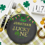Lucky One St. Patrick's Day 1st Birthday Paper Plate<br><div class="desc">Celebrate in style with these trendy 1st birthday party paper plates. The design is easy to personalize with your own wording and your family and friends will be thrilled when they see these fabulous party plates.</div>