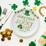 Lucky One St. Patrick's Day 1st Birthday Paper Plate<br><div class="desc">Celebrate in style with these trendy 1st birthday party paper plates. The design is easy to personalize with your own wording and your family and friends will be thrilled when they see these fabulous party plates.</div>