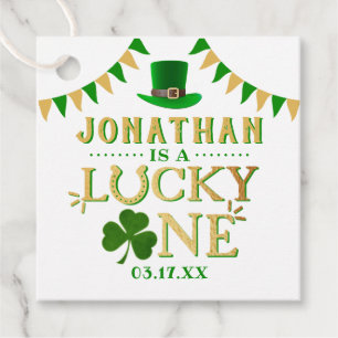 Lucky One St. Patrick's Day 1st Birthday Party Favour Tags