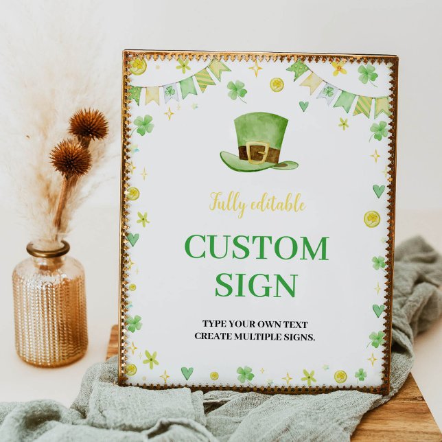 Lucky One St Patrick's Day Birthday Custom Sign (Creator Uploaded)