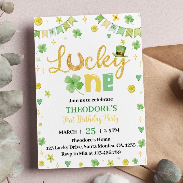 Lucky One St. Patrick's Day Birthday Invitation (Creator Uploaded)