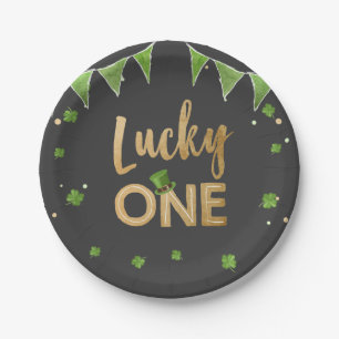Lucky One St Patrick's Day Paper Plate Clover Boy