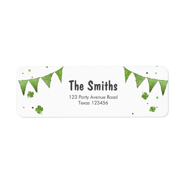 Lucky One St Patrick's Day Return Address Labels (Front)