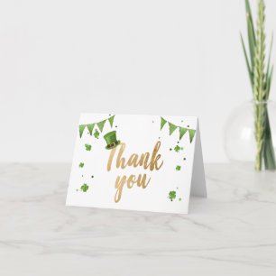 Lucky One St Patrick's Day Thank You Card Clover