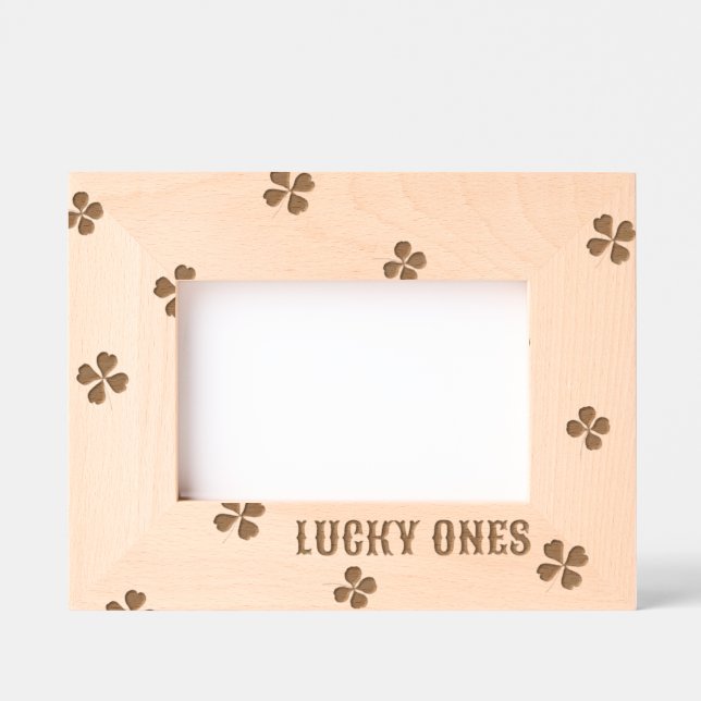 Lucky Ones Irish Clover Design Etched Frames (Front)