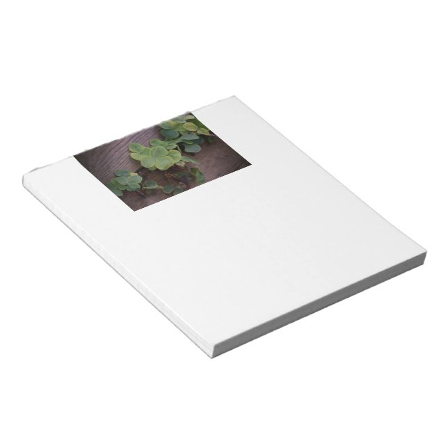 Lucky or Determined? Saint Patricks Day Shamrocks Notepad (Angled)