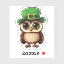 Lucky Owl St. Patrick’s Day Sticker