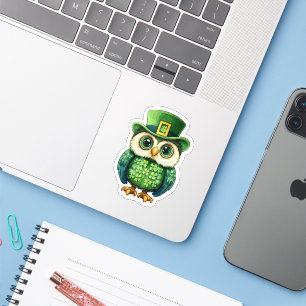 Lucky Owl St. Patrick’s Day Sticker