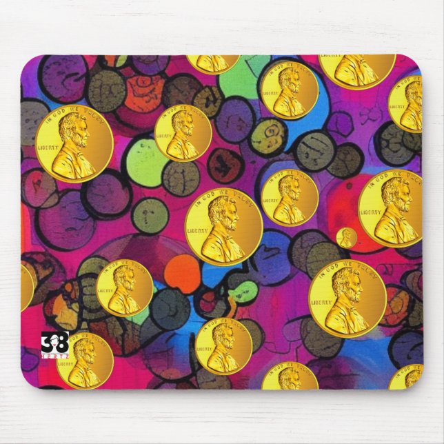 Lucky Pennies Mouse Pad (Front)