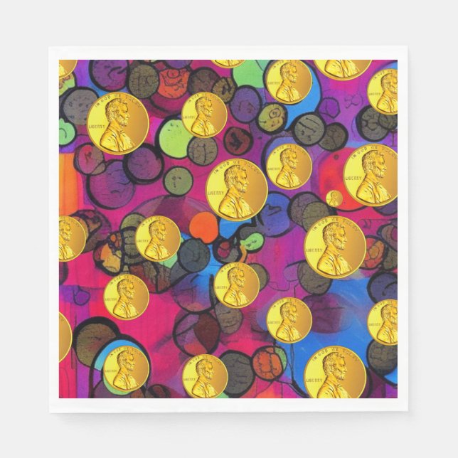 Lucky Pennies Napkin (Front)