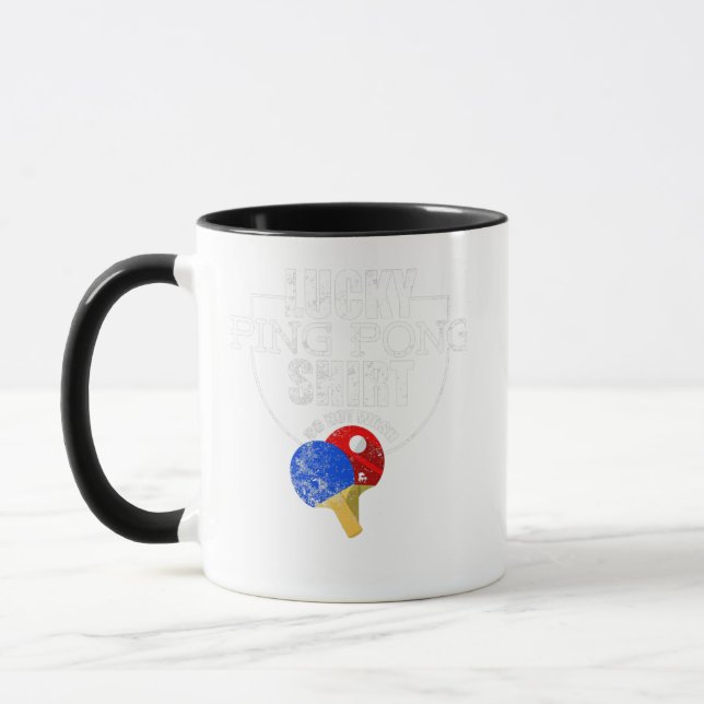 Lucky Ping Pong  Funny  For Table Tennis Players Mug (Left)