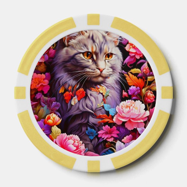 Lucky Pocker Chips for Cat Lovers (Front)