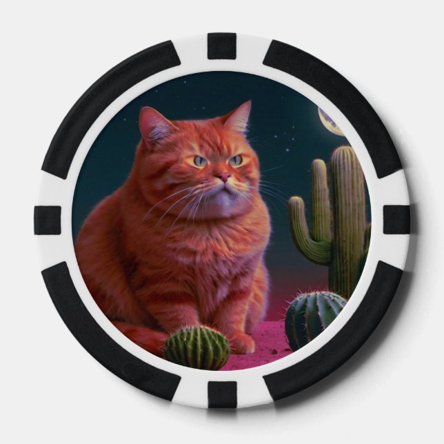 Lucky Pocker Chips for Cat Lovers (Front)