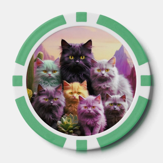 Lucky Pocker Chips for Cat Lovers (Front)