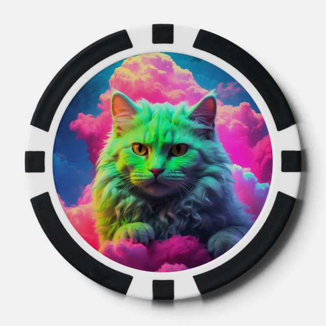 Lucky Pocker Chips for Cat Lovers (Front)