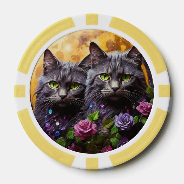 Lucky Pocker Chips for Cat Lovers (Front)