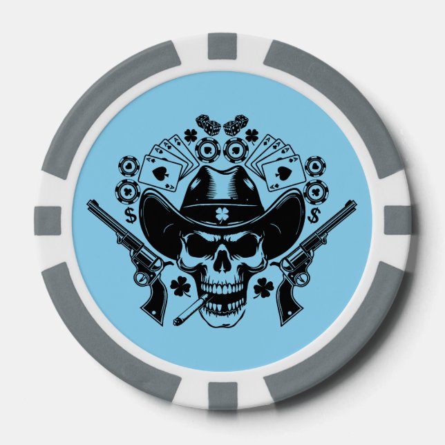 Lucky Poker Skull Chips (Front)