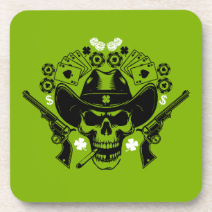 Lucky Poker Skull Coaster