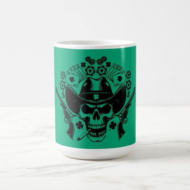 Lucky Poker Skull Magic Mug (Center)