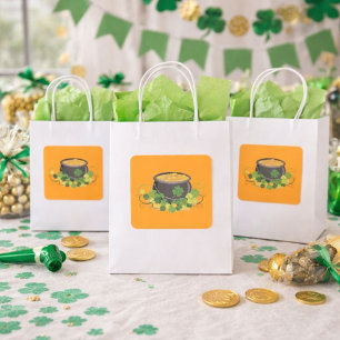 Lucky Pot of Gold St. Patrick’s Day Square Sticker