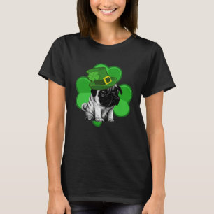 Lucky Pug St Patrick Shamrock C  Dog Dad Mom Boy G T-Shirt