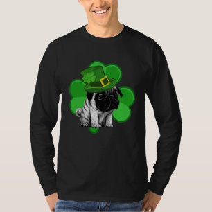 Lucky Pug St Patrick Shamrock C Dog Dad Mom Boy G T-Shirt