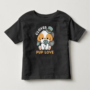 Lucky Pup with Clover – St. Patrick's Day Gift Toddler T-shirt