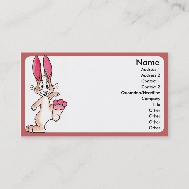 Lucky Rabbit Business Card (Front)