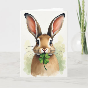 Lucky Rabbit Clover Card
