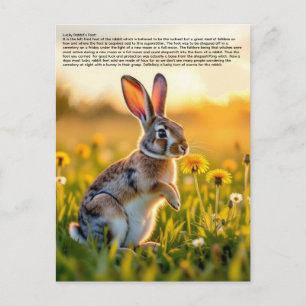 Lucky Rabbit Foot Postcard