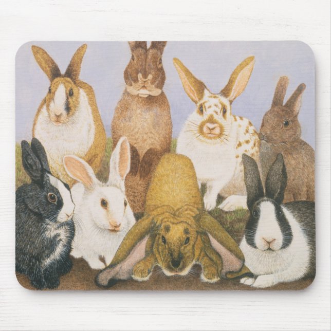 Lucky rabbits mouse pad (Front)