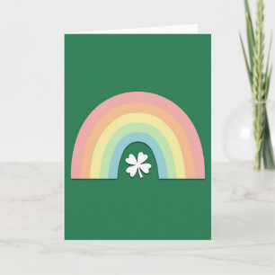 Lucky Rainbow Clover Card