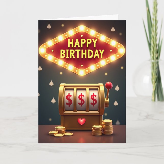 Lucky Reel Birthday Card (Front)