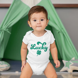 Lucky Retro St Patrick's Day Baby Bodysuit