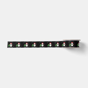 Lucky Santa Snow Cat Satin Ribbon
