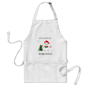 Lucky Santa Snow Cat Standard Apron