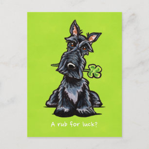 Lucky Scottie Dog Personalized Postcard