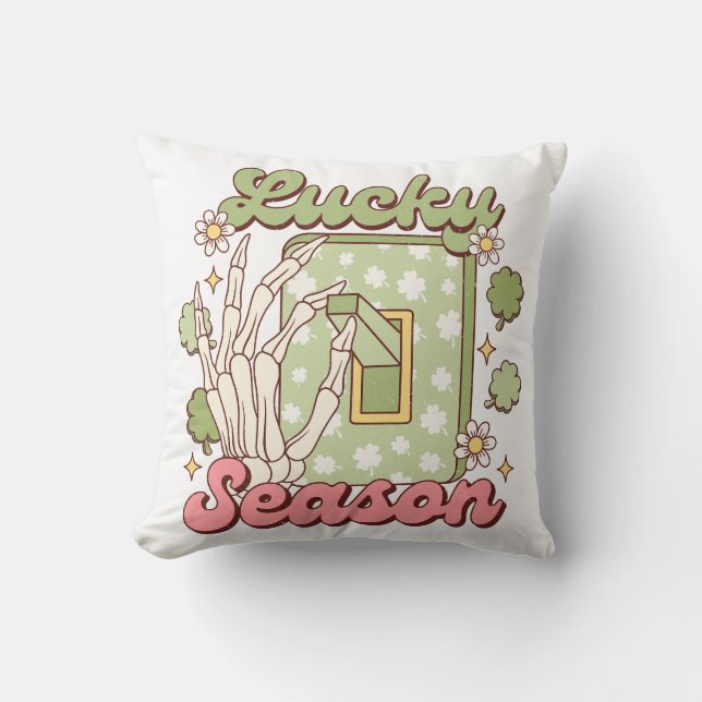 Lucky Season Throw Pillow (Front)