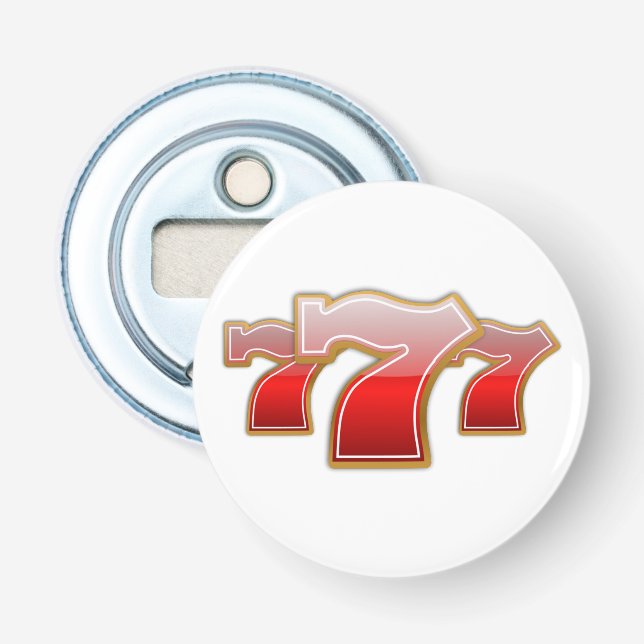Lucky Sevens - Slot Machine Jackpot Bottle Opener (Front)