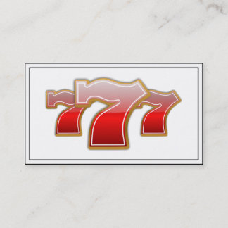 Lucky Sevens - Slot Machine Jackpot Business Card