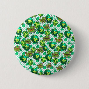 Lucky Shamrock Balloon St. Patrick’s Day Design 🍀 2 Inch Round Button