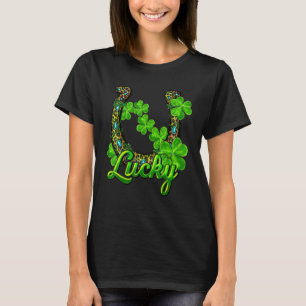 Lucky Shamrock Horseshoe St Patrick's Day T-Shirt