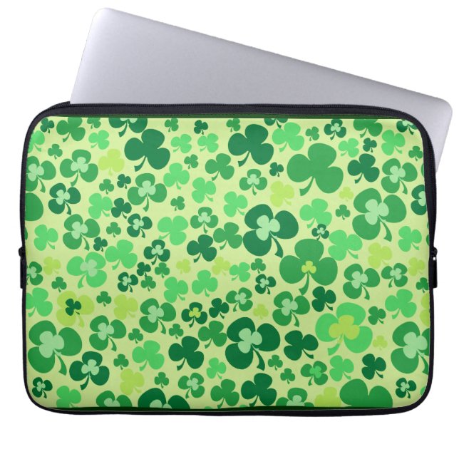 Lucky Shamrock Laptop Case (Front)